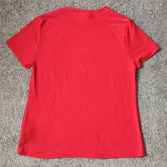 Let Me Sleep Weekend Edition Size Small Short Sleeve Red‎ Pajama Top - Picture 3 of 5